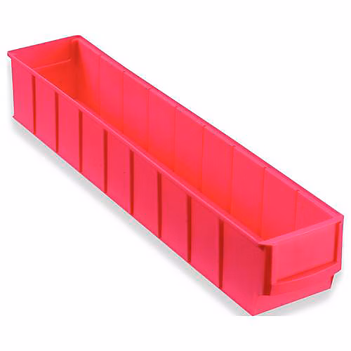 Allit ProfiPlus ShelfBox 500S bac à bec empilable rouge | polypropylène contact alimentaire – 500 × 91 × 81 mm