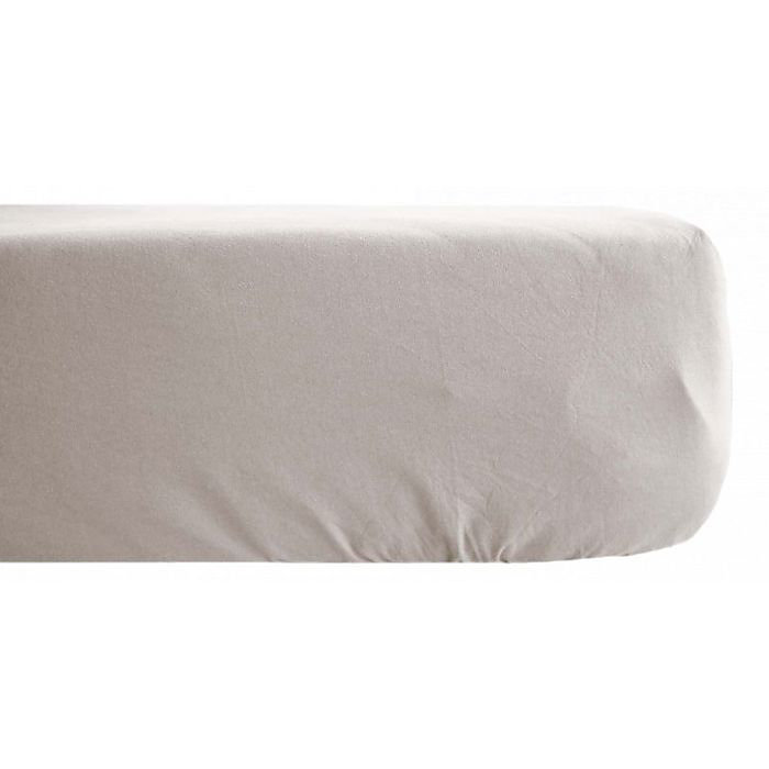 Drap housse Palace pur coton teint lavé 63 fils/cm² Vent du sud | 90x190 – Palace Naturel