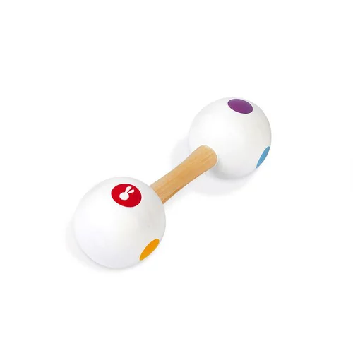 Haltère maracas Confetti en bois – 1 à 3 ans