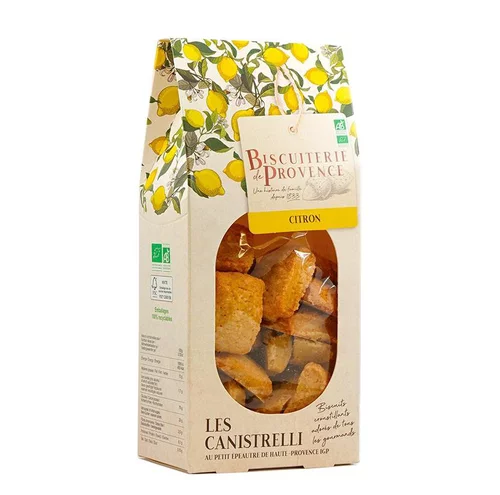 Canistrelli au citron bio Biscuiterie de Provence - 180 g