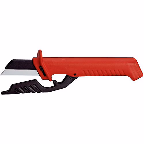 Couteau d'électricien pour câbles ronds avec lame interchangeable | longueur totale 185 mm – lame 50 mm