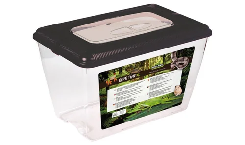 Terrarium en plastique coloris noir Reptile Planet Repti Tank - Taille XL 38,5 x 21,5 x 24 cm