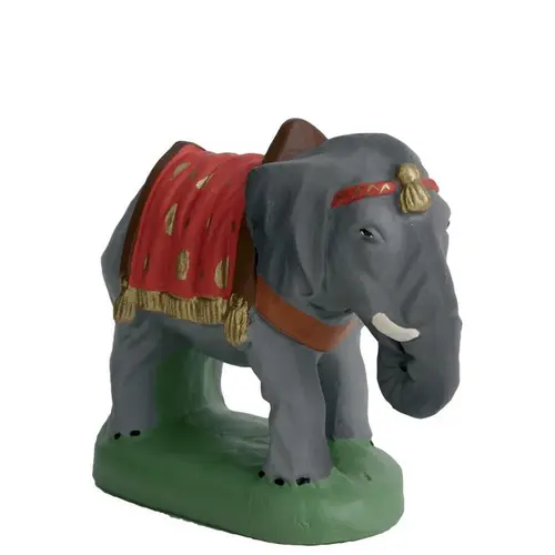 Animal de crèche de Noël éléphant Santons Escoffier - 7 cm