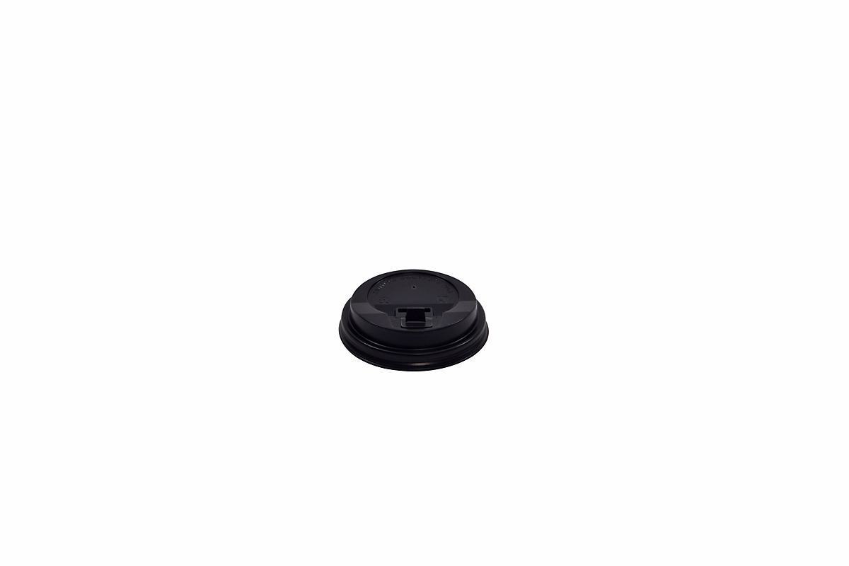 Couvercle en PS noir pour gobelet 120 ml – 1000 unités | Betik