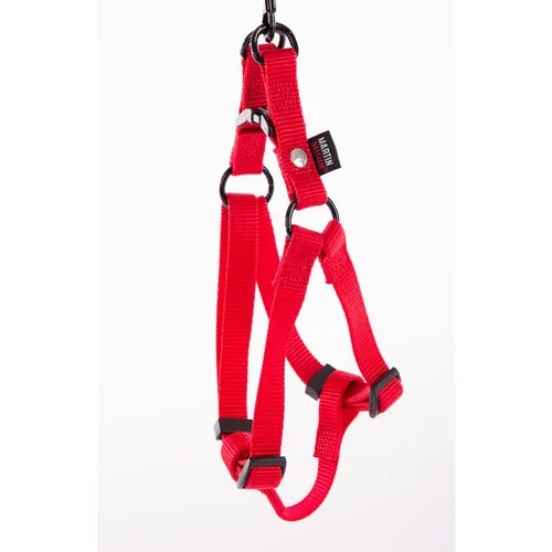 Harnais baudrier réglable rouge pour chien - 1,6x35/50 cm