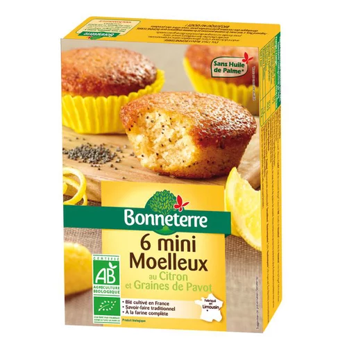 Mini moelleux au citron Bonneterre bio 200 g