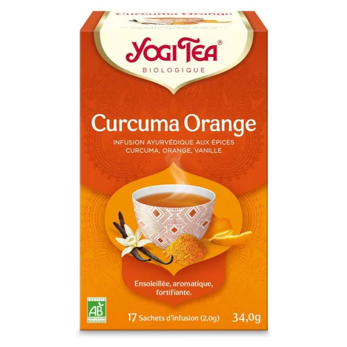 Boite de thé curcuma et orange Yogi Tea