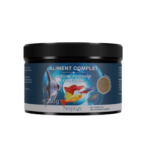 Aliment complet pour poissons exotiques granulés coloris multicolore Neptus – 500 ml