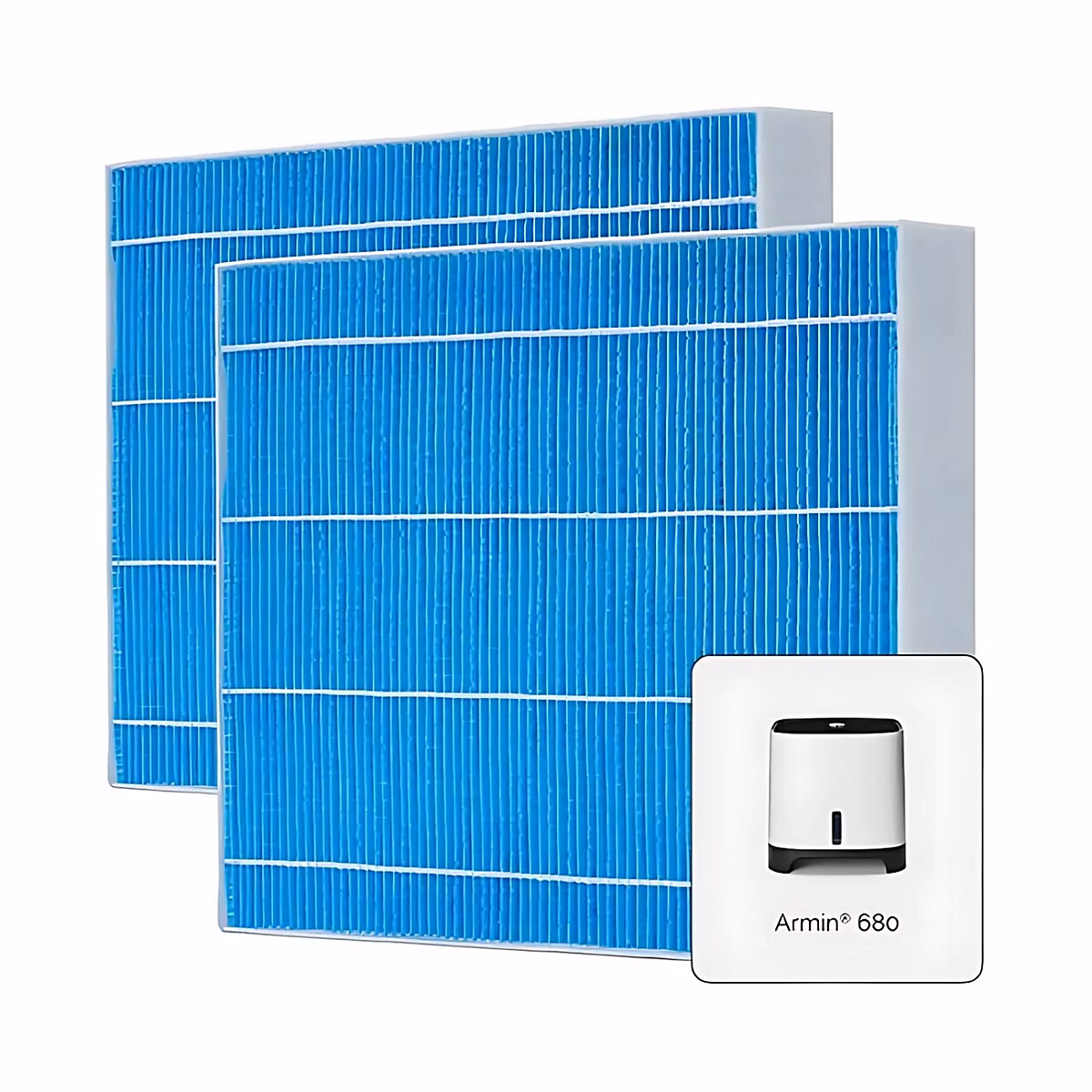 Coussins d'évaporation Meaco Armin 680ml (Lot de 2). Antimicrobiens | sans calcaire – eau dure.