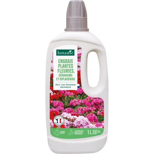 Engrais géraniums dipladénias et fleurs en bouteille botanic® - 1L