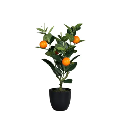 Mandarinier artificiel en pot avec mandarine - 43 cm