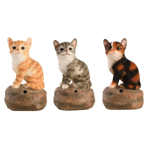 Décoration de jardin chaton d’accueil sonore