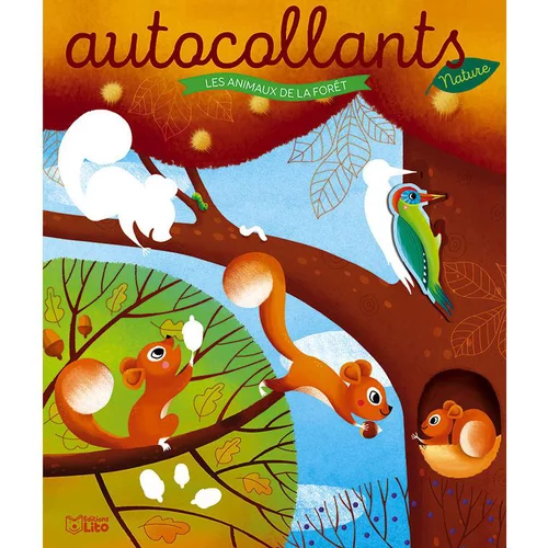 Les autocollants nature – Les animaux de la forêt aux éditions Lito