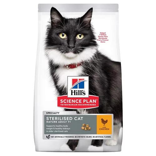 Croquette pour chat mature stérilisé au poulet Hill's - 3 kg