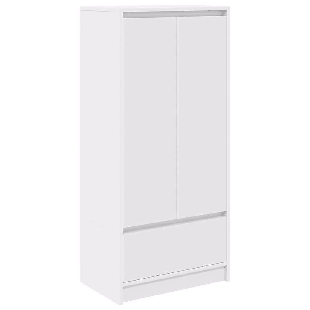 Armoire avec tiroir blanc 55 | 5x34x119 – 5 cm bois d'ingénierie vidaXL