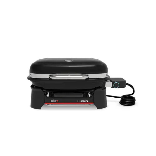 Barbecue électrique Lumin Compact coloris noir en acier émaillé Weber - 28 x 42 x 59 cm