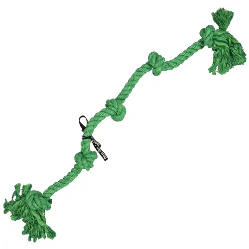 Jouet pour chien coloris vert en corde 5 nœuds XXXXXL Duvoplus Floss - 130 x 14 x 12 cm