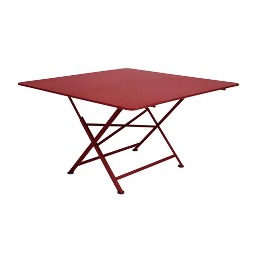 Table carrée pliante coloris piment Cargo Fermob - 128 x 128 x 74 cm