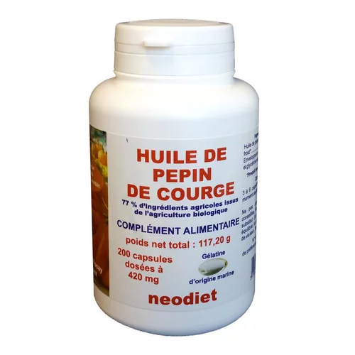 Capsules de pépins de courge bio en boite de 200 unités
