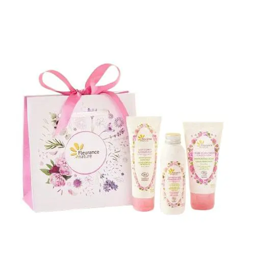 Coffret trio hydratation parfum rose Cosmos Organic Fleurance nature - 150 ml