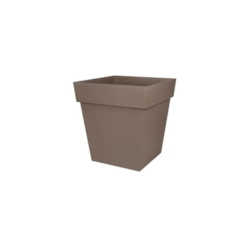 Pot Toscane carré coloris taupe 49,5 x 49,5 x 52,5 cm de 87 L