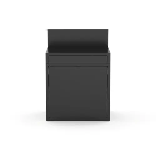 Support desserte pour plancha coloris noir en acier - 80 x 60 x 109 cm