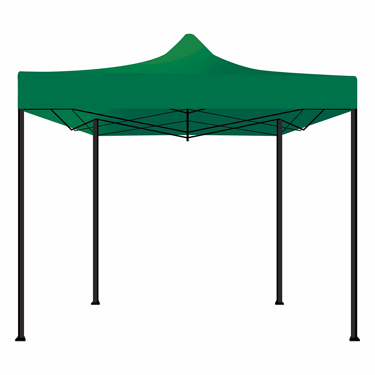 Auvent de jardin pliant Frankystar Kebon 3 × 3 m vert avec toit PVC