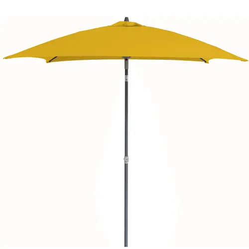 Parasol droit carré en aluminium coloris curry - 200 x 200 cm