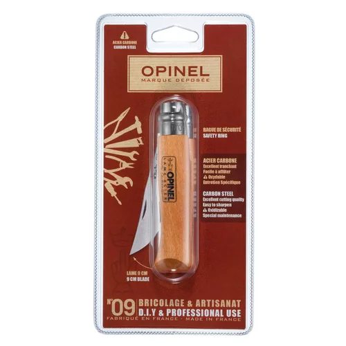 Couteau Bricolage et artisanat coloris naturel n°9 Opinel