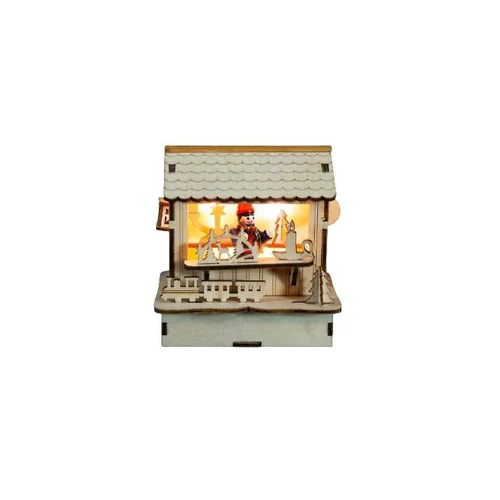 Chalet Marché de Noël avec Train Led 3/ 10x11x7 cm