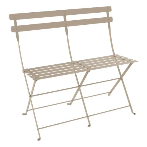 Banquette bistro 2 places coloris orange en acier Fermob - 88 x 29 cm