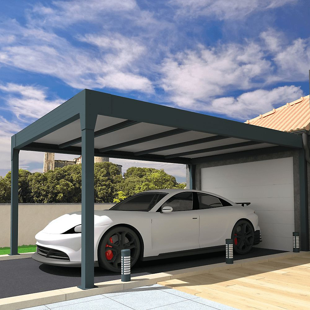Carport isotoit MODERN îlot Gris anthracite 5 – 02 × 3,00m