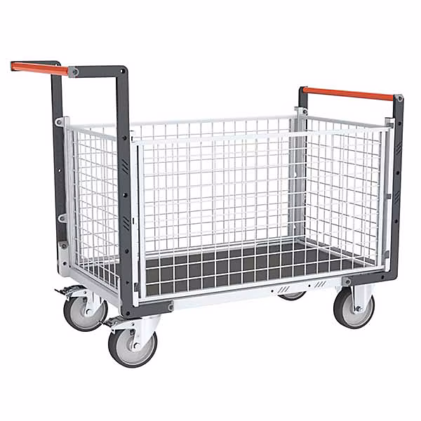 Chariot modulaire grillagé 4 côtés – Plateau antidérapant 1075 × 710mm | Charge max 500kg | 806724665