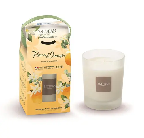 Bougie parfumée initiale Esteban senteur Fleur d’oranger - 180 g