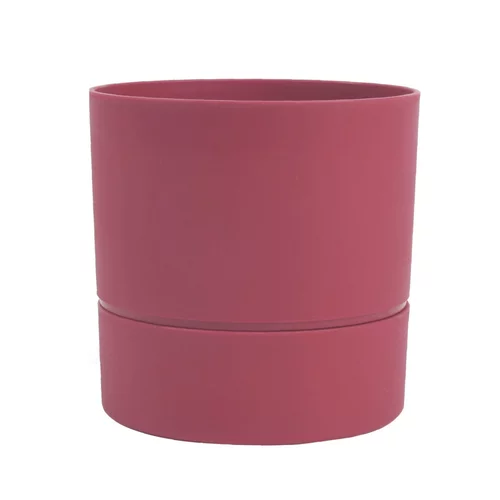 Pot rond à réserve d’eau en polypropylène rose Terra Eda Aquaduo - Ø 28,5 x H 28,5 cm