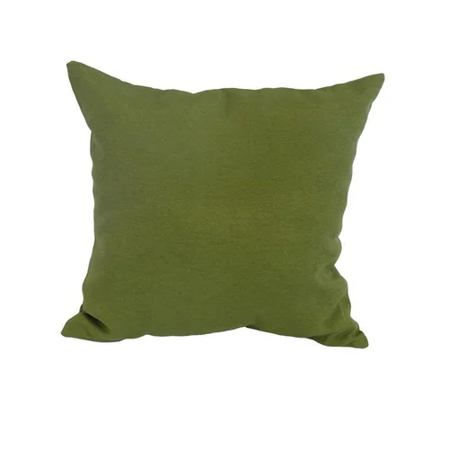 Coussin déco carré en polyester/coton vert Mousse - 40 x 40 x 15 cm