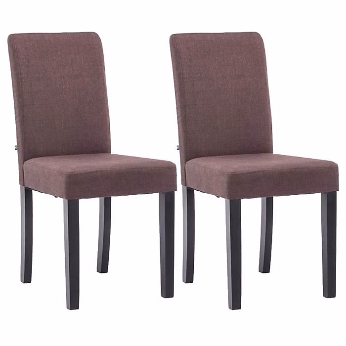 CLP – Chaises de salle à manger Ina Tissu avec pieds en Bois | Array | lot de 2