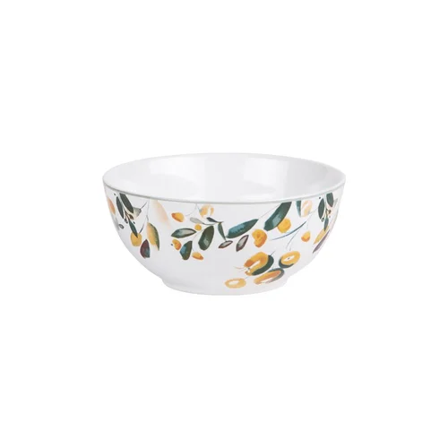 Bol en grès multicolore motifs citrons jaunes Summer - Ø 15 cm