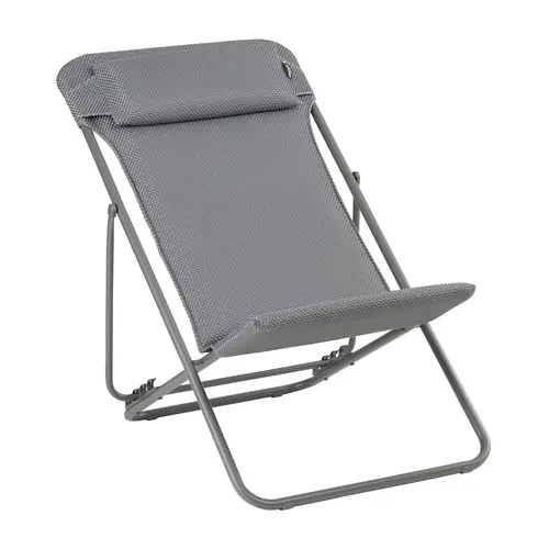 Maxi Transat BeComfort® tube titane silver Lafuma Mobilier - 62 x 83 x 94 cm
