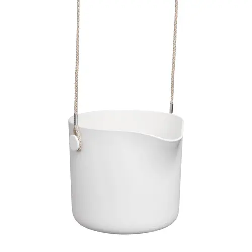 Cache-pot suspension B.for Swing coloris blanc en plastique injecté Elho - Ø 18 x 17 cm
