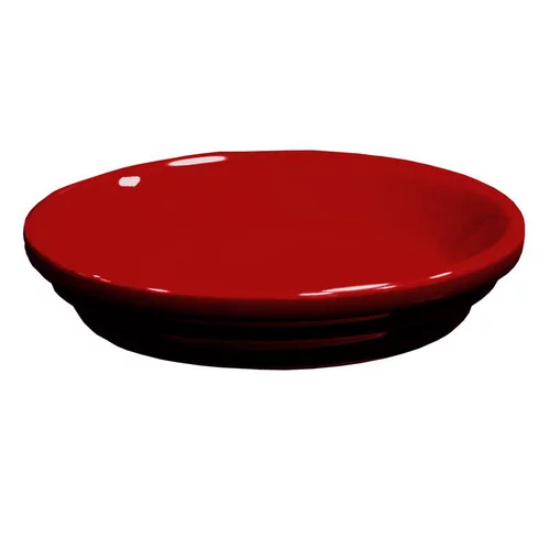 Soucoupe de pot horticole en terre cuite émaillée rouge grenat Decolines - Ø 10 cm