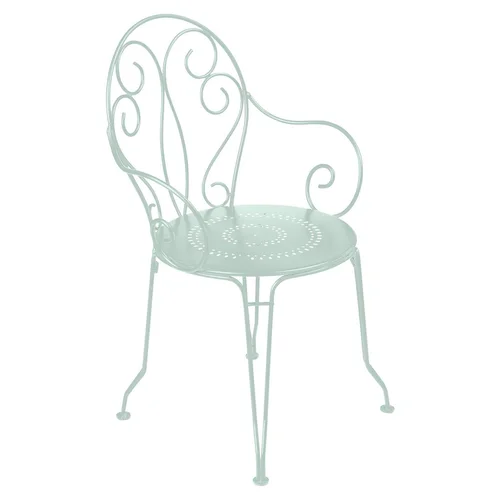 Fauteuil Montmartre coloris vert en acier Fermob - 56 x 48 cm