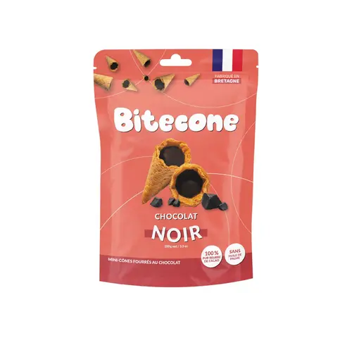 Mini cônes fourrés chocolat noir Bitecone - 100 g