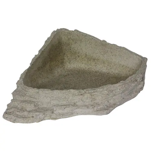 Bassin ou mangeoire pour terrarium coloris gris Reptile Planet Stone Age Series Dish - Taille XL 17 x 7,5 x 21 cm