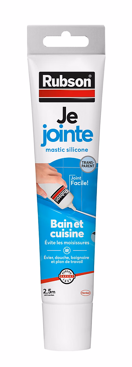 Mastic, cartouche joint et silicone – Mastic Rubson Sanitaire Je Jointe transparent tube 50ml