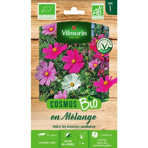 Graines de Cosmos bio en mélange Vilmorin - graines à semer