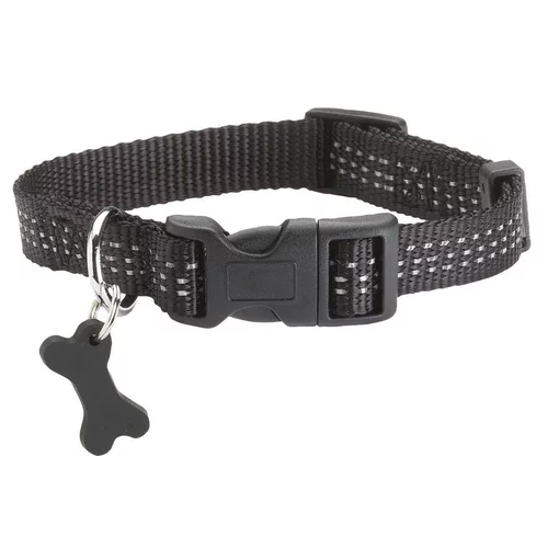 Collier pour chien coloris noir en nylon tressé Bobby Safe – Taille XS