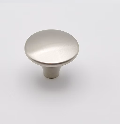 Poignée et bouton – Bouton de meuble en zamac D 30 mm NICKELE BROSSE
