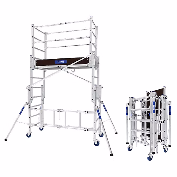 Echafaudage roulant pliant – Hauteur max. de travail 3.80m, 22407420/MKT