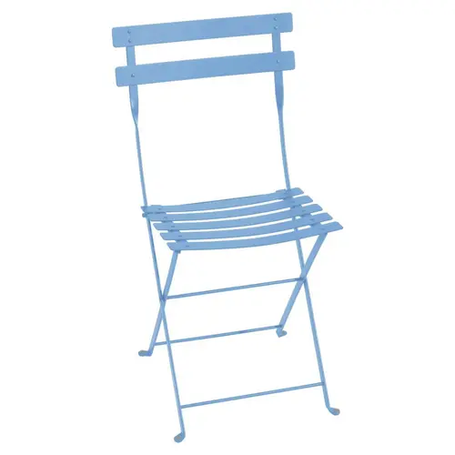 Chaise pliante Bistro Fermob coloris bleu en acier - 38 x 40 x 82 cm